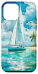 Coque pour iPhone 12 mini Voilier Tropical Paradise Turquoise Océan