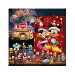 Calendrier de l'avent de noël Disney Mickey Minnie, 24 pièces, boîte-cadeau de jouets, poupée de dessin animé, boîte-cadeau pour enfants, décorations