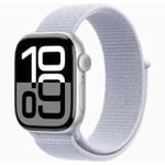 Apple Watch Series 10 42mm Silver Aluminium Case With Denim Sport Band M-L Gps Mwwc3qc-A