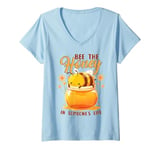 Womens Bee the Honey Save the Bees Beekeeper V-Neck T-Shirt