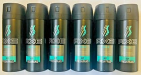 6 x AXE (LYNX) APOLLO 150ml Deodorant Body Spray Free P&P
