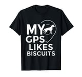 Blind Humor GPS Biscuits Blind Life Guide Dog Training T-Shirt