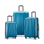 Samsonite Centric 2 Bagages rigides Extensibles avec roulettes pivotantes et roulettes pivotantes, Bleu Caraïbes, 3-Piece Set (20/24/28), Centric 2 Valise Rigide Extensible avec roulettes pivotantes