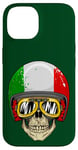 iPhone 14 Made In Italy Cool Italian Flag Skull Illustration Graphic Case