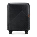 WITTCHEN Valise Cabine Bagages Cabine Valise de Voyage Bagage à Main en Polycarbonate avec 4 roulettes Pivotantes Serrure à Combinaison Poignée Télescopique GL Style Line Taille M Noir