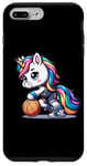 Coque pour iPhone 7 Plus/8 Plus Licorne mignonne de joueur de basket-ball