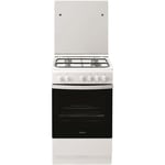 Cuisinière à gaz - INDESIT - IS5GOPMW/FR - 4 feux - 50 cm - Blanc - Four à gaz 68L