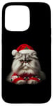 iPhone 15 Pro Max White Persian Cat With Santa Hat Christmas Xmas Owner Lover Case