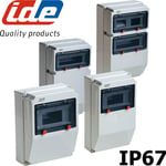 Coffret électrique extérieur IP67 pour prises pryma - Nombre de modules - 24 modules - avec bornier de terre