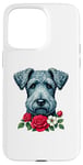 Coque pour iPhone 15 Pro Max Roses Flowers Kerry Blue Terrier Terriers