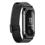 KOMI Watch Band Replacement for Xiaomi mi Band 4 / mi band 3, Stainless Steel Smart Watch Wrist Straps Metal Bracelet(mesh-black)