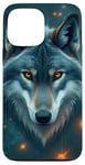 Coque pour iPhone 13 Pro Max Art du loup enchanté