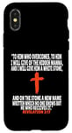 Coque pour iPhone X/XS Apocalypse 2:17 Écriture des versets de la Bible