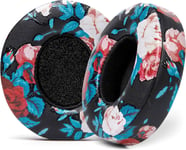 Coussins de Rechange Extra épais pour écouteurs Supra-Auriculaires sans Fil Beats Solo 2 & 3 par Wicked Cushions - Cuir Souple et Mousse à mémoire de Forme, adhésif Puissant | Floral Black