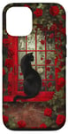 Coque pour iPhone 15 Collage rose mignon chat noir