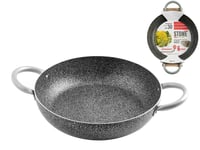 Pan 2 Handles Non-Stick Family Stone CMS 30 Silver Home