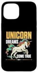 iPhone 15 Unicorn rainbow - Unicorn dreams come true Case