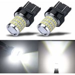 7443 7440 T20 W21/5W Ampoules led Super Lumineuses,12V 24V Blanc Xénon, pour Clignotant Inverse Frein Queue Stop Parking rv Lumières (Lot de 2)