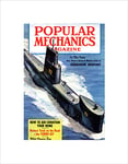 Wee Blue Coo Science Magazine Cover Popular Mechanics Submarine Warfare Art Wall Art Print