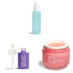 3ina Makeup - The Blue Cleanser + The Bakuchiol Purple Serum + The Sorbet Face Cream - Régule Sébum Acné - Serum Visage Anti-Tache Anti-Âge - Crème Hydratante Visage - Vegan - Cruelty Fre