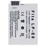 LP-E8 Batteri till Canon EOS 550D / 600D / 650D / 700D / 60D Etc