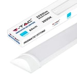 V-TAC Réglette LED Linéaire 60 cm - 20W - Chip Samsung - Haute Luminosité - Plafonnier Lampe Rectangulaire 2050 Lumen IP20 pour Plafond, Garage, Magasin - Tube Led - Lumière 6500K Blanc Froid