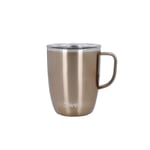 S'well Mug avec poignée, Pyrite, 350ml. Mug isotherme sous vide en Acier inoxydable avec poignée, Mug avec couvercle coulissant - Lavable au lave-vaisselle