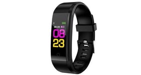 Bracelet connecté id115 plus smart fitness cardiofréquencemètre tensiomètre podomètre santé course à pied sport smartwatch pour ios android noir