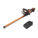 WORX - Taille-Haies sans Fil 20V - 2Ah - 52 cm - ⌀20 mm - WG264E (livré avec Une Batterie et Chargeur, poignée Avant Multipositions, Lame Double Action)