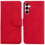 SATURCASE Coque pour Samsung Galaxy A15, Toucher Confortable PU Cuir Magnétique Flip Portefeuille Support Porte-carte Protecteur Housse Étui pour Samsung Galaxy A15 (FG-Rouge)