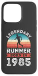 Coque pour iPhone 15 Pro Max Legendary Runner born 1985 40e anniversaire cadeaux course