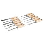 Silverline - Lot de 12 ciseaux a bois de sculpteur