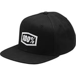 100% CASUAL Unisex Icon Snapback Aj Fit Black - Os Cap, Black, One Size UK