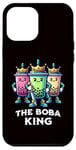 Coque pour iPhone 12 Pro Max Boba King Illustration drôle Boba Tea Drinker