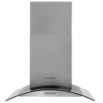 Russell Hobbs RHGCH901SS Cooker Hood 90cm Black Steel Glass Chimney Hood