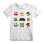 Nintendo Super Mario - Items  W - 3-4 Years - Unisex - New kids t-shi - S777z