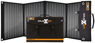 Cross Tools SOLARBOX 120 68060 Panneau Solaire Pliable 120 W avec Câble Solaire 5 m/USB-C/USB 3.0, pour Camping/Festival/Caravane, Déperlant, Fixation Murale, Efficacité des Cellules Solaires >22%