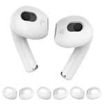 Ahastyle AirPods 3 3-pack Ear Pads i silikon, vit