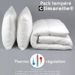 Pack Climarelle® Thermorégulation couette legere + oreiller - 220/240 Dodo Blanc