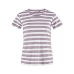 Tierra Womens Hempy Striped Tee (Vit (SEA FOG/WHITE) Medium)