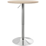 Rootz Round Bar Table - Högt köksbord - Justerbar höjdbord - Höjd justerbar 69-91 cm - 360 ° roterande - 60 cm x 60 cm x 69-91cm