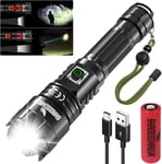 Shadowhawk Torches LED Super Bright, 30000 Lumens Rechargeable LED Torch, USB T