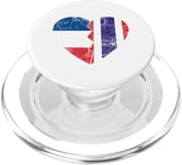 Drapeau thaïlandais en forme de cœur | France Thaïlande Roots Vintage PopSockets PopGrip pour MagSafe