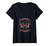 Womens Calm Down and Focus on Holiday Movies V-Neck T-Shirt