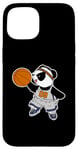 iPhone 15 Basketball Panda Bear Slam Dunk Funny Kids Sports Exercise Case