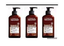 3x Loreal Men Expert Barber Club Beard Face & Hair Wash 200ml