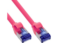 Inline® Patchkabel Slim, Cat.6A, S/Ftp, Tpe (Lszh) Flexibel, Poe, Magenta, 30M