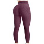 ADICOM TIK Tok Leggings, Women Butt Lifting Yoga Pants,High Waisted Sweatpants Workout Tummy Control Tights Bean Paste XL