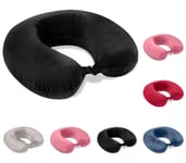 Memory Foam Travel Flight Pillow Extra Soft Removable Washable Neck Support