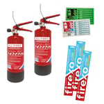 Firexo Holiday Home Airbnb Fire Safety Pack - Multipurpose Fire Extinguisher Pack for ALL FIRES inc Lithium-ion Battery Fires